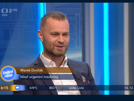MUDr. Marek Dvořák v brněnském studiu České televize