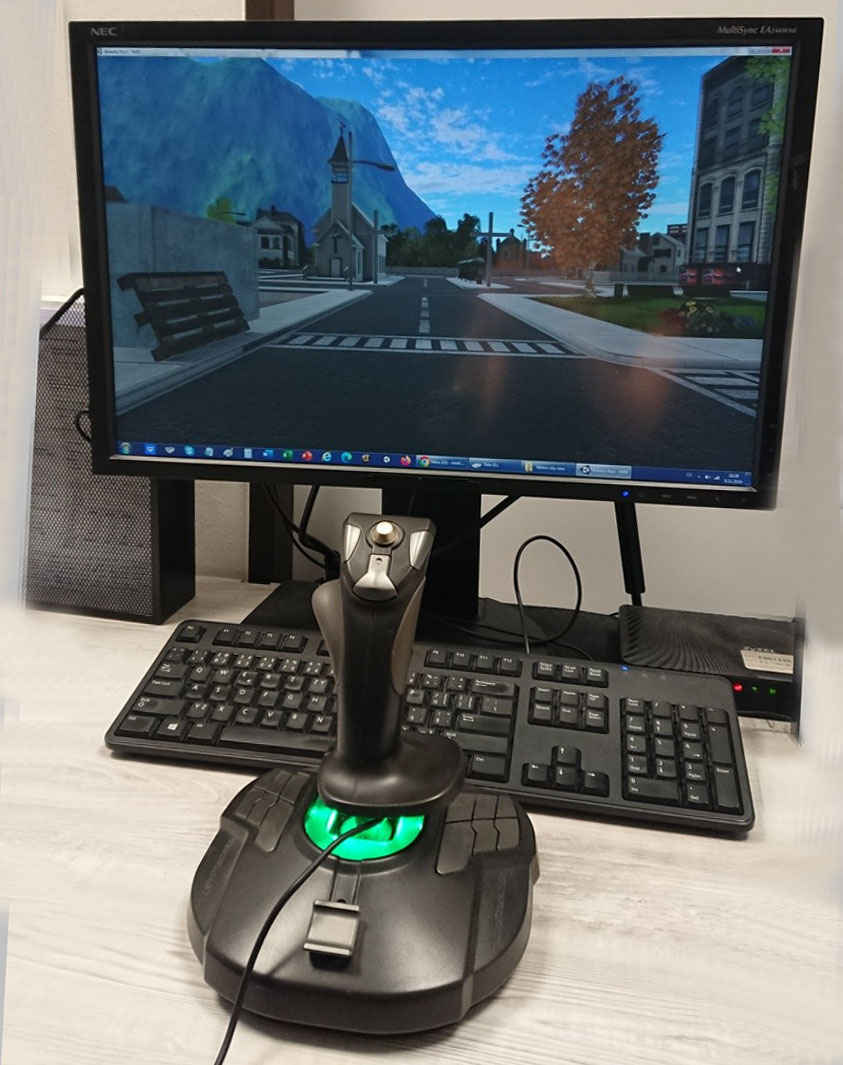 Eye-Tracking. In the Virtual City task, participants navigate through a virtual city using a joystick, allowing for intuitive and controlled exploration of the virtual space.