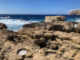 Na místě zříceného Azurového okna v Dwejra Bay na ostrově Gozo