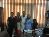 Společné foto s naším tutorem dr. Ashrafem a dalšími stážistkami.