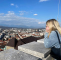 Výhľad na mesto zo samotného vrchu Ljubljanského hradu.