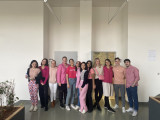 Students wearing pink 