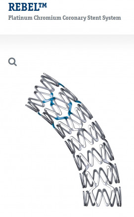 Boston Scientific Rebel TM - koronární stent použitý ke stentinku otevřené tepenné dučeje